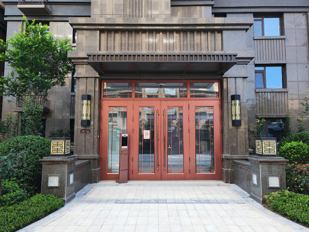 仿銅拉絲樓宇門