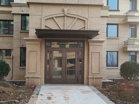 仿銅拉絲樓宇門