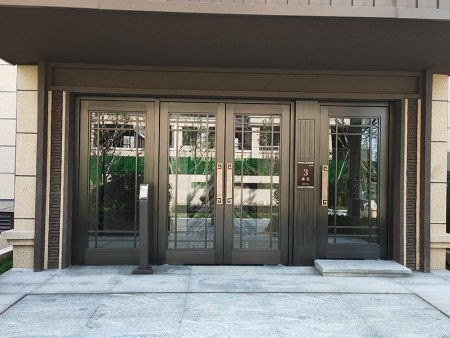 仿銅拉絲樓宇門