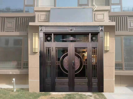 仿銅拉絲樓宇門